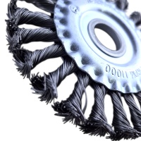 Щетка для УШМ плоская 100 мм, 4", витая, посадка 22.2, "Maximum" MX 17894 оптом